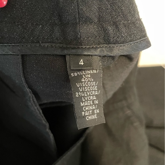 Robert Rodriguez Womens 4 Linen Blend Long Bermuda Capri Shorts Blk Inseam 12” - Picture 5 of 10